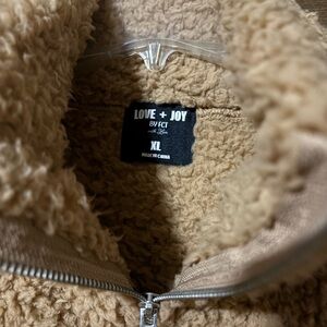 Love + Joy Tan Sherpa Jacket